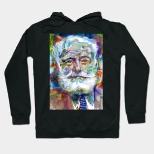 ERNEST HEMINGWAY watercolor portrait .2 Hoodie